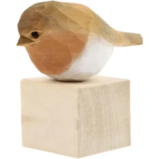 Garneck Vogelornamente aus Holz Kreatives Vogel Ornament Deko Figur Für Zuhause Tischdekoration Im Modernen Stil Ideal Als Für Vogel Liebhaber Gelbes Design Mit Holzblock