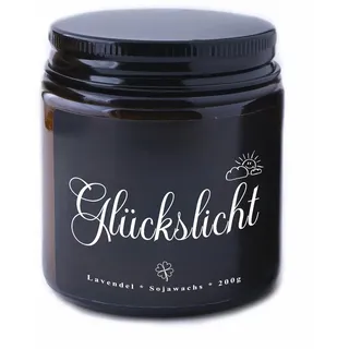 Geschenke für Frauen, Glückslicht Handmade Lavendel Duftkerze im Glas, Lustiges Geschenk für Freundin Mama Oma, Geschenkidee Geburtstag Weihnachten Dankeschön Geschenke, Glücksbringer Abitur (weiß)