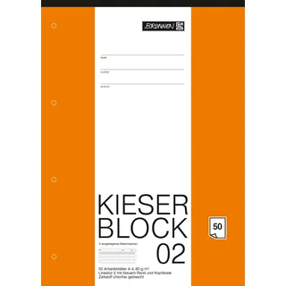 Brunnen KIESER-Block A4 liniert Lineatur 2, 50 Blatt (1042942)