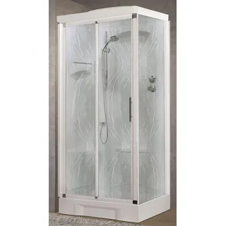 Novellini Neu Holiday 2P+F Verdeck Kabine 100x70 CM Li Mechanisch Aqua Weiß