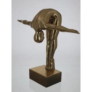 Gilde "Skulptur Cliffhanger Cliffhanger goldfarben H. 46,5 cm", goldfarben,