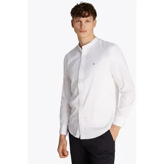 Tommy Hilfiger Herren, Hemd Flex Poplin Solid Mao Regular Fit, weiß, (White), 3XL,