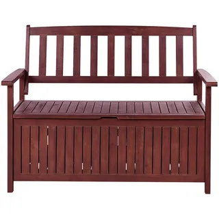 Beliani Gartenbank 120 x 91 x 60 cm Mahagonibraun