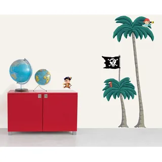 DRAEGER PARIS 1886 Home Stickers Host 1462 Wandtattoo, Motiv Palmen und Piraten