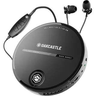 CD Player Tragbar | Discman Kopfhörern | 7 Stunden Akkulaufzeit Tragbarer | Bass Boost CD Spieler Tragbar | Anti-Skip Tragbare | AUX Auto Kompatible | OAKCASTLE CD10