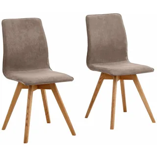 OTTO home Esszimmerstuhl Rania Luxus-Microfaser beige 2er Set