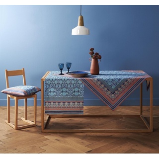 BASSETTI MIRA Tischdecke - Jacquard aus 100% Baumwolle in der Farbe Blau B1, Maße: 170x170 cm - 9326083