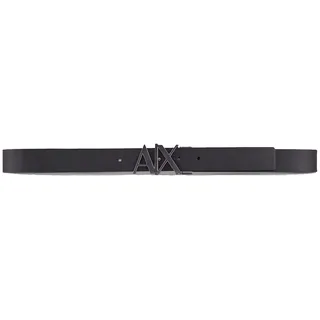 Armani Exchange Herren Everyday Logo Belt Gürtel, Schwarz, 40