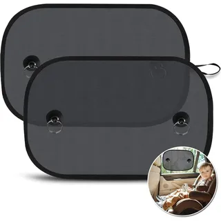 LEWONPO Sonnenblende Auto Baby UV Schutz Saugnäpfen 50x30cm 2 Stück
