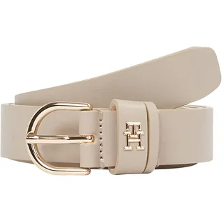 Tommy Hilfiger Damen Gürtel Essential Effortless 2,5 cm Ledergürtel, Beige (Sandalwood), 80 cm
