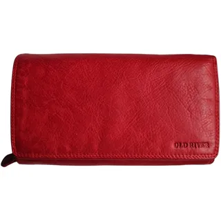 Leder Damen Geldbörse XXL, Lederbörse Portemonnaie Brieftasche Nappaleder mit 2 großen Geldscheinfächer, Box Travel Organizer Echtleder (19/10,5/4 cm)