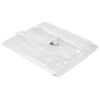 Home fashion Raffrollo 79252-801 140 x 100 cm Schlaufenrollo, Polyester, Weiß