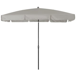 Doppler WATERPROOF III Sonnenschirm wasserdicht & höhenverstellbar 185 x 120cm hellgrau