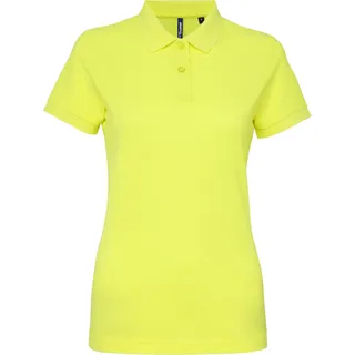 Asquith & Fox Damen Kurzarm Performance Blend Polo Shirt RW5354 (L) (Neon Gelb) - Gelb