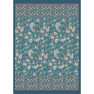 Bassetti Vicenza Plaid aus 100% Baumwolle in der Farbe Türkis/Petrol B1, Maße: 270x250 cm - 9326065