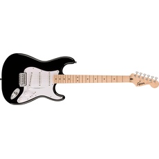 Squier by Fender Sonic Stratocaster® E-Gitarre, Griffbrett aus Ahorn, weißes Schlagbrett, schwarz