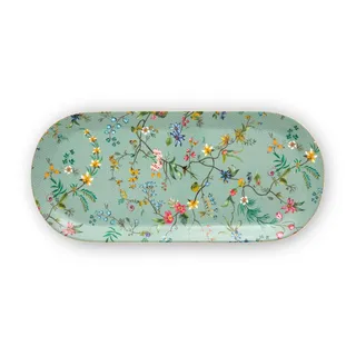 Pip Studio Jolie Flowers Blue Kuchenplatte rechteckig