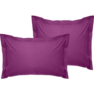 L'Essentiel Linge de Maison, Tonne Viole - 42, Oxford-Kissenbezug-Set (2-teilig) (DE), 100 % BAUMWOLLE RANFORCE, Lila, 80 x 80+5 cm - Lila