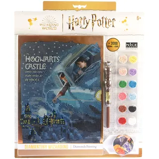 DIAMANTINY Harry Potter Wizarding Foundation Flying Car Mosaik-Set Diamond Painting 1 Bild A4 mehrfarbig 21 x 29,7 cm