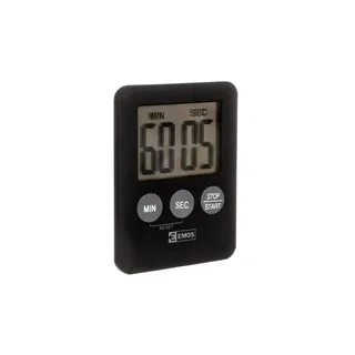 EMOS Digitaler Küchentimer Kurzzeitmesser schwarz 7 x 5,5 x 7 cm