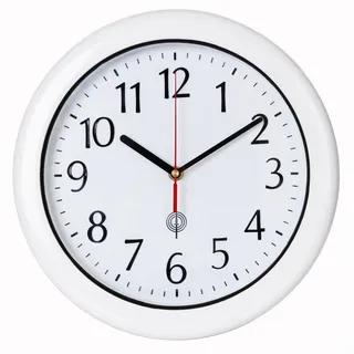 monzana MONZANA® Wanduhr Funk Wasserdicht Groß 30cm Modern mit Batterien Küchenuhr Analog Zeitumstellung automatisch Haushalt Funkuhr Weiß