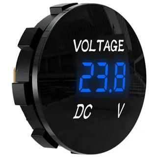 Tiardey DC 5–48 V Voltmeter, Batteriemonitor, wasserdichtes Digitalanzeige-Voltmeter für Auto, Boot, Marine, Fahrzeug, Motorrad, LKW, Wohnmobil, ATV