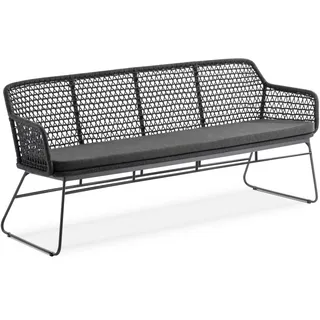 Geflechtbank Kubu - Kordelflechtung, Aluminium