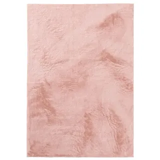 benuta Basic Kunstfaser Fellteppich Furry - Rosa 160x230 cm - Weicher Wohnzimmerteppich - Anti-Rutsch-Rückseite - Waschbar - Für Fußbodenheizung geeignet
