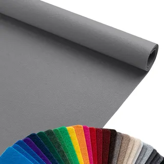 Primaflor Rips Messeteppich Dublin | 200x150 cm | Grau | Meterware | Gerippte Polypropylen-Meterware für Messe, Event und Hochzeit; Bfl-s1, 3 mm hoch, zuschneidbar