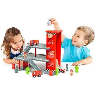 Parkhaus mit Fahrzeugen Moltó Grand Parking 16 Stücke - Rot