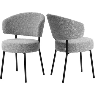 LeGer Home by Lena Gercke Esszimmerstuhl Sölve Boucle grau 2er Set