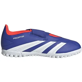 Adidas Unisex Predator Club Velcro J Football Boots Turf Fußballschuhe, Lucid Blue/Cloud White/solar red, 38 2/3 EU