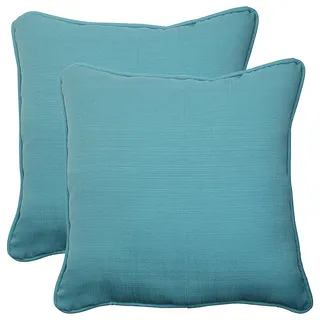 Pillow Perfect Outdoor Forsyth Kordel-Überwurfkissen, 47 cm, Türkis, 2 Stück