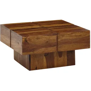 Wohnling Couchtisch sheesham 57,5 x 57,5 x 30,0 cm