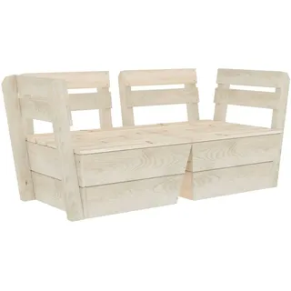 vidaXL Garten-Palettensofa 2-Sitzer Impregniertes Fichtenholz - Braun
