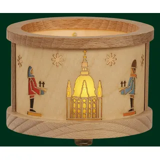 Teelichtlaterne mit Dresdner Motive laterne Teelichthalter Erzgebirge NEU 04436