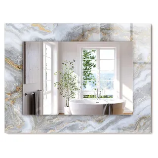 Marmormuster Textur – Rechteckiger Spiegel mit Druck 80x60 cm – Modern - Dekorativ für die Wand