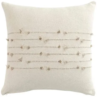 Douceur d ́intérieur Zierkissen Golden Sunset 40/40 cm , Weiß , Naturmaterialen , Abstrakt, Ethno , Quadratisch , 40x40 cm , Heimtextilien, Wohntextilien, Kissen, Zierkissen