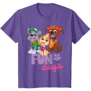 Paw Patrol - Skye Rocky Zuma Fun Days T-Shirt, Kinder, Heidekrautlila, 140