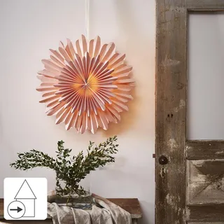 Rosa Papier-Weihnachtsstern Kristall - 50 cm - Rosa