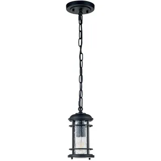 Elstead Lighting AUßENHÄNGELEUCHTE , Schwarz , Metall, Glas , 32.5 cm , Grüner Punkt, RoHS , Lampen & Leuchten, Außenbeleuchtung, Außendeckenleuchten