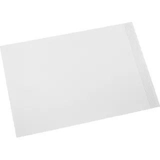 Läufer 38537 La Linea Schreibtischunterlage, 45x65 cm, naturgenarbtes Rindsleder, weiß, Handgefertigt aus Echtleder in Deutschland, Schreibunterlage aus Leder