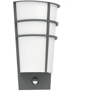 EGLO LED Wandleuchte spritzwassergeschützt mit Bewegungsmelder und Dämmerungssensor IP44 weiß