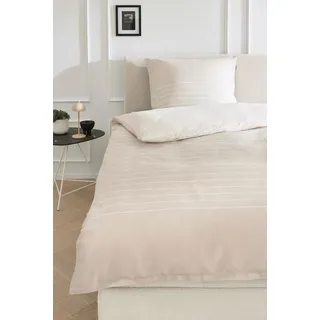 Musterring Bettwäsche Simple 155 x 220 cm Satin Beige