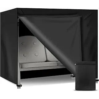 Hollywoodschaukel Abdeckung 3-4 Sitzer, Wasserdicht, Winddicht, Winterfest, UV Beständiges, Schwerlast Reißfest Oxford Gewebe Schutzhülle für Gartenschaukel, Schaukelbank(250x150x160cm)