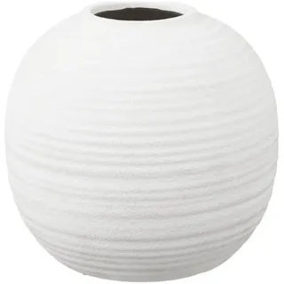 Vase , Weiß , Keramik , Kugel , 28.5 cm , Dekoration, Vasen, Keramikvasen