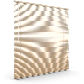 Victoria M. L-Lamellen Alujalousie, 50 x 150 cm, Peanutbutter-braun matt | LightLess Prime Jalousie für Starke Verdunkelung – Robust, Feuchtigkeitsbeständig, ohne Bohren, inkl. Klemmclips