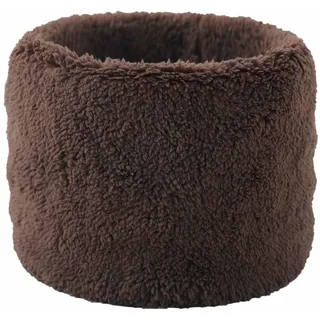 SHTGOI Plüsch Schlauchschal Dick Winterschal mit Fleece Unisex Nackenwärmer Breite Gehörschutz Halsschlauch Flauschig Loop Schal Rundschal für Männer und Frauen im Winter zu verhindern Kaffee