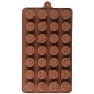 Seleto Bake Emoji Silikon Schokoladenform, 3D Schokolade Silikonform 28 Mulden Pralinen BPA Frei Verschiedene Backformen Silikon-Backform Pralinen für Backen Süßigkeiten Eiswürfel