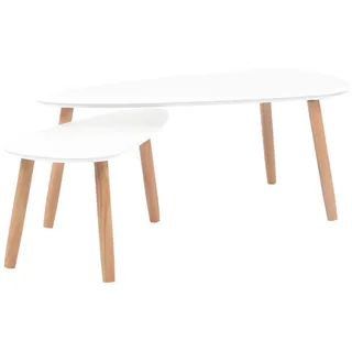 vidaXL Couchtisch-Set Weiß Kiefer 5460 x 40 x 50 cm
